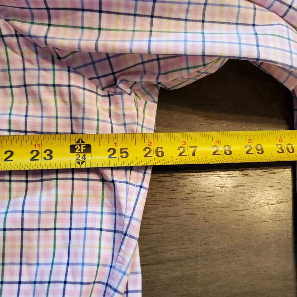 Polo Ralph Lauren Men’s XL Blue Pink Plaid Check Long‎ Sleeve Classic Fit Button